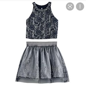 Love, Jayne Crop Top & Pleated Skirt Set | girls size 8